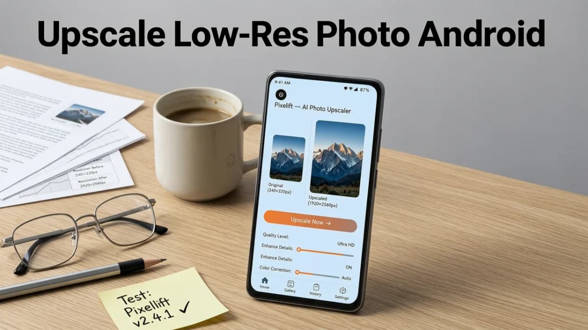 How to Upscale Low-Res Photo on Android Using Pixelift (2026 Workflow) - upscale low res photo android