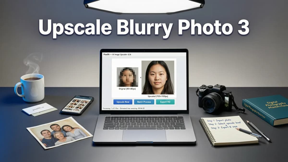 How to Upscale Blurry Photo in 3 Simple Steps (Using Pixelift in 2026) - how to upscale blurry photo